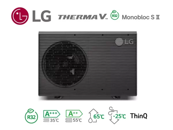 Toplotna Črpalka LG Therma V R32 Monoblok S II Black - slika 4