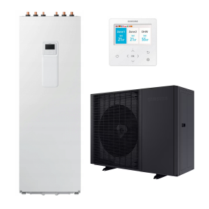 Samsung EHS Mono HTLN AE050CXYDEK/EU R290 5kW monoblok toplotna črpalka (zrak/voda) + MIM-E03EN Mono regulator + AE200CNWMEG/EU notranja enota z 200l rezervoarjem